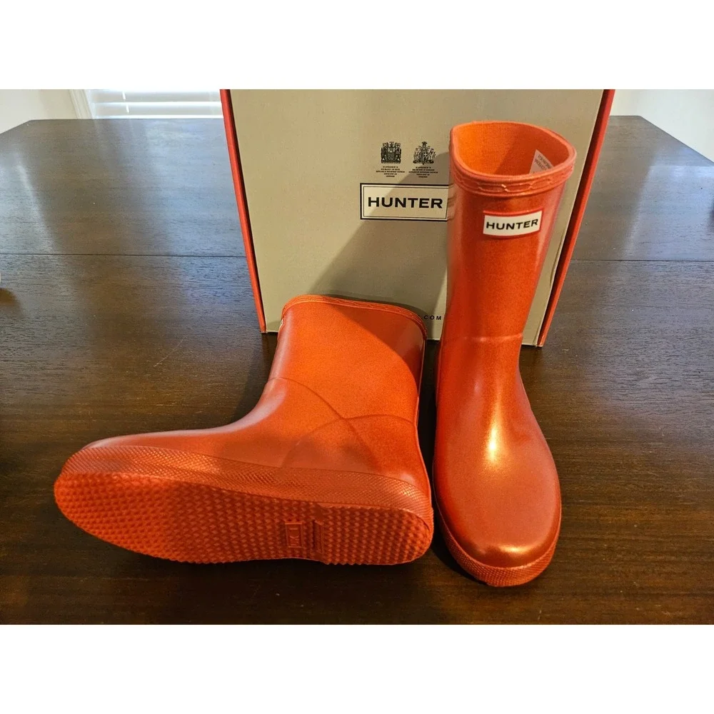 Hunter Boots 2 Boys 3 Girls Kids Original First Classic Nebula Rainboot Red Tang